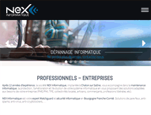 Tablet Screenshot of nexinformatique.com